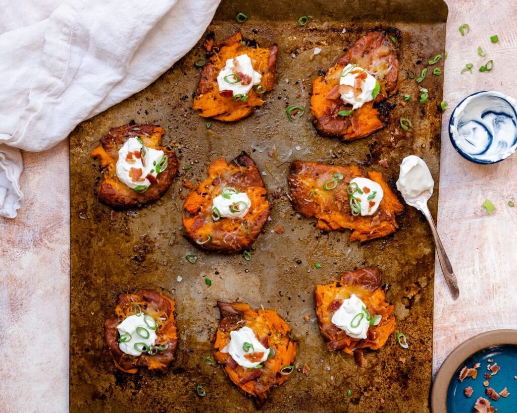 Loaded Smashed Sweet Potatoes 2